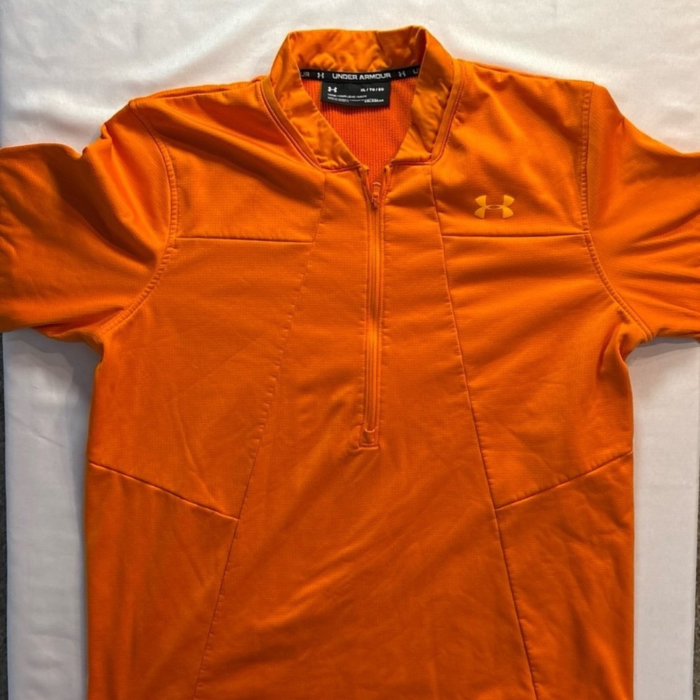 Under Armour Women's Orange Half-Zip Sweatshirt